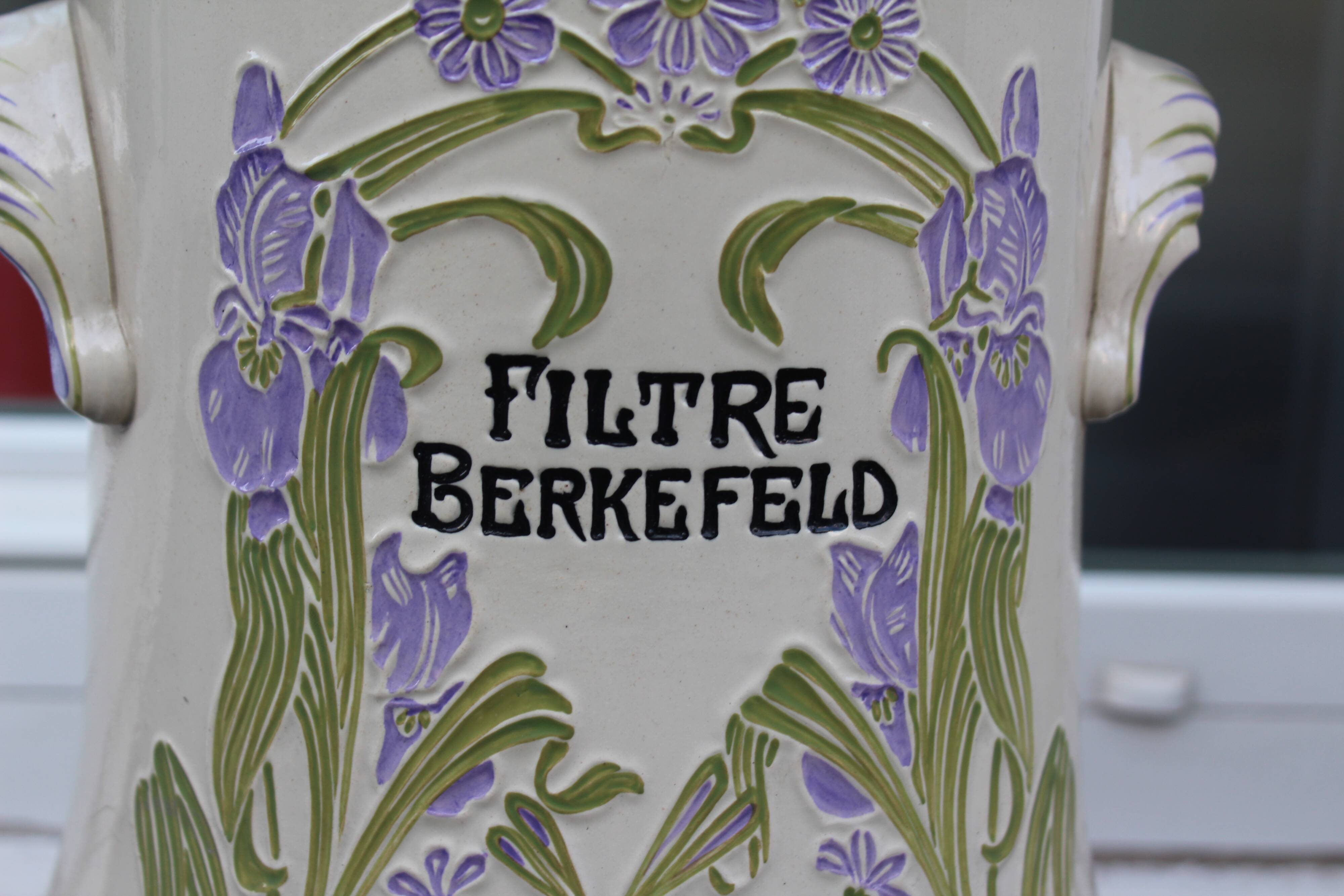 Fountain water filter art nouveau, porcelain