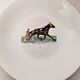 Vintage Faience Hollow Dish - Masina - Trotteur - Prix D'Amérique