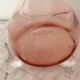 Rounded vase salmon pink glass - vintage