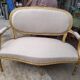 Two-seater bench wood fabric