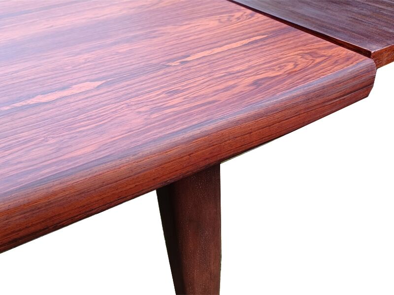 Vintage Scandinavian dining table from the 1960s, extendable, made of rosewood.