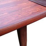 Vintage Scandinavian dining table from the 1960s, extendable, made of rosewood.