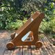 Poussette chariot de marche bébé bois vintage