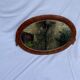 Miroir oval époque art déco 60x36cm