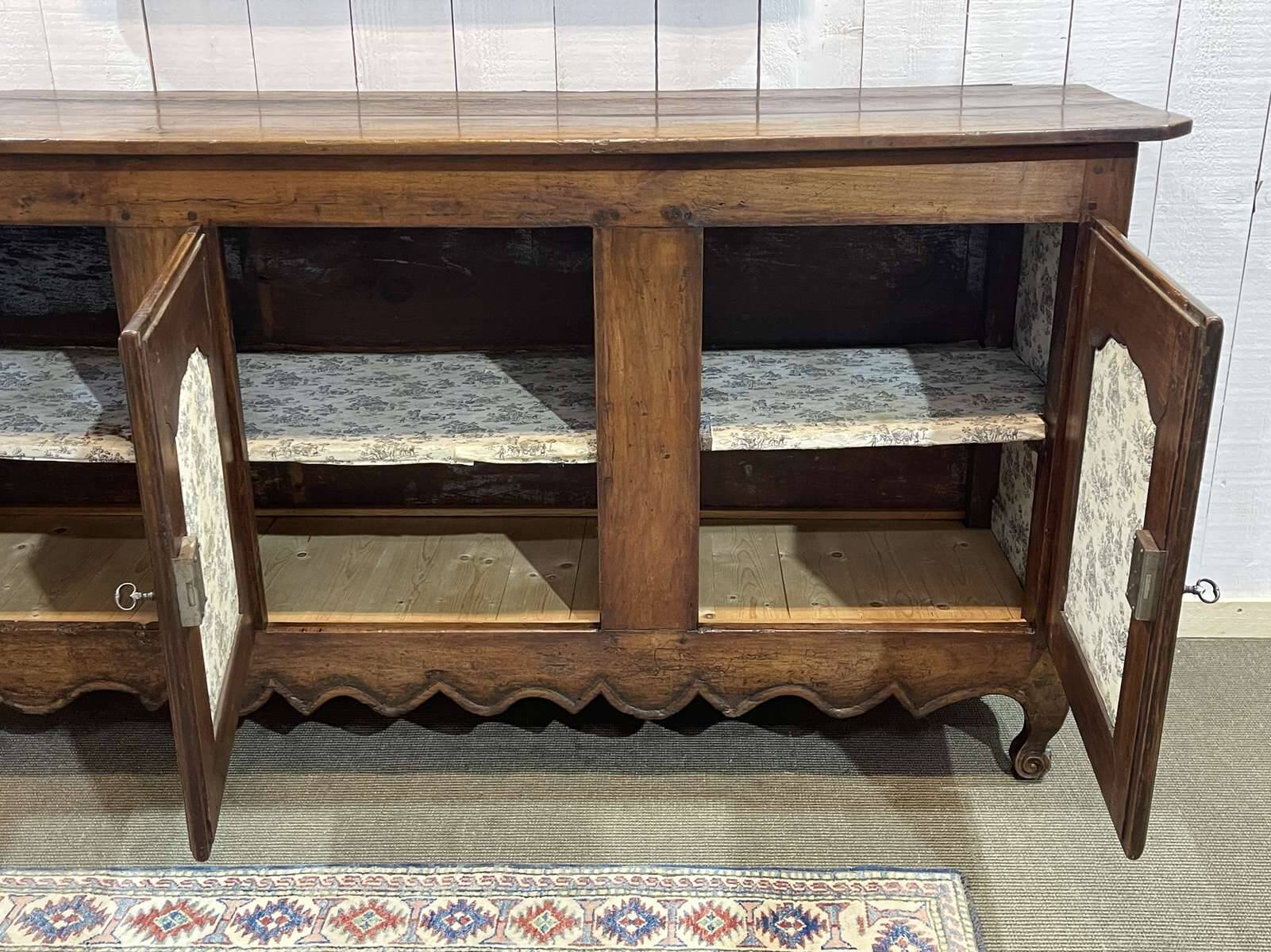 18th century Louis XV 3-door cherrywood sideboard