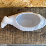 Vintage white ceramic fish sauce boat bruno evrard france