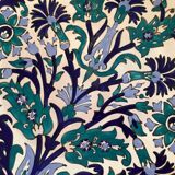 Moroccan craft dish round vintage glazed terracotta