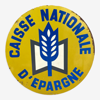 Painted sheet metal Caisse Nationale d'Epargne 60s