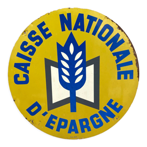 Tôle peinte Caisse Nationale d'Epargne