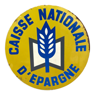 Painted sheet metal Caisse Nationale d'Epargne 60s