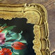 Wooden platter, hand-painted decoration
