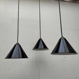 Enameled sheet metal pendant lights