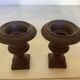 Pair of Médicis vase candlesticks in cast iron