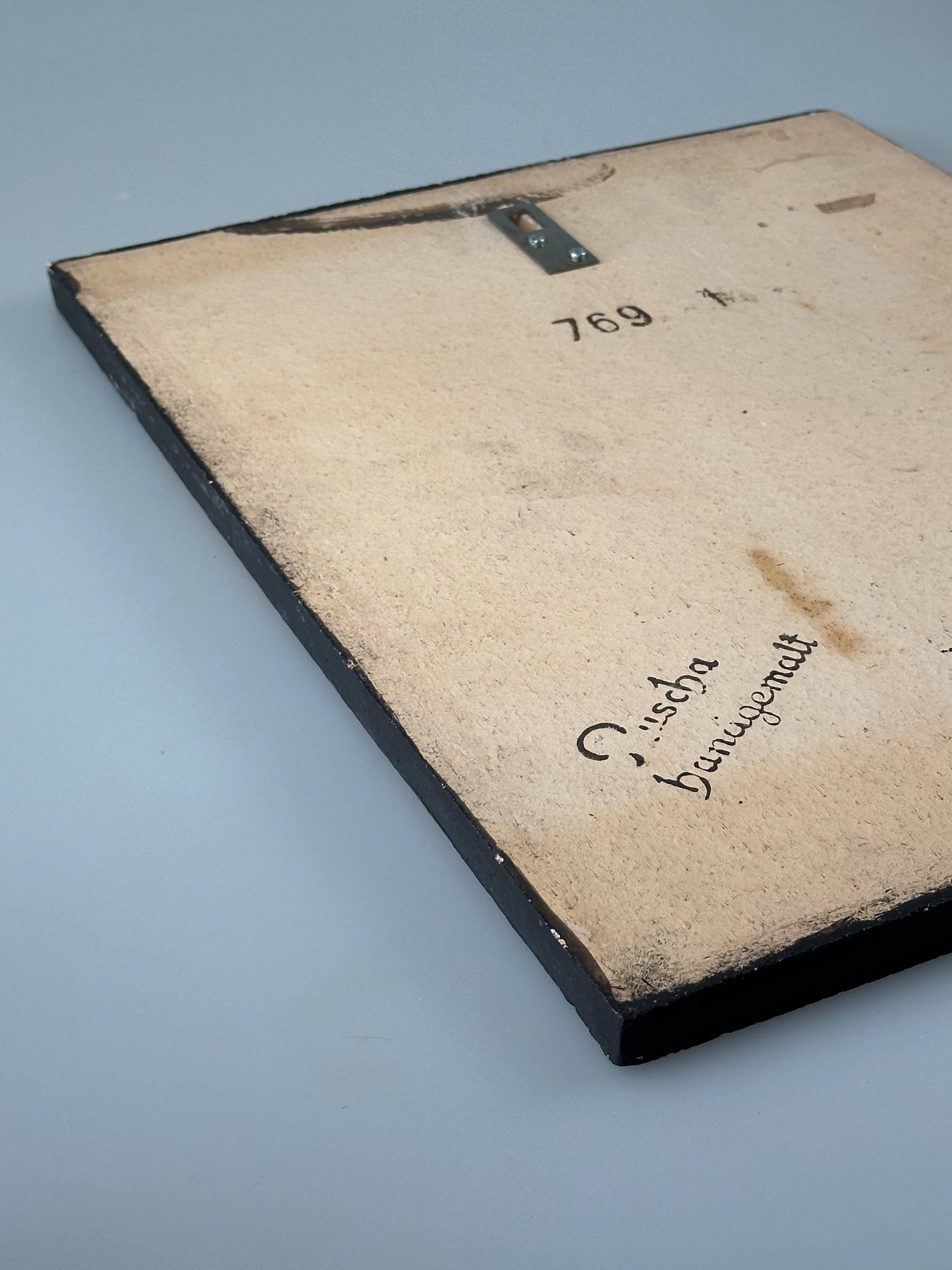 1960s/70s Wall Picture Wall Plate Ceramic Ruscha Hand-Painted Number 769