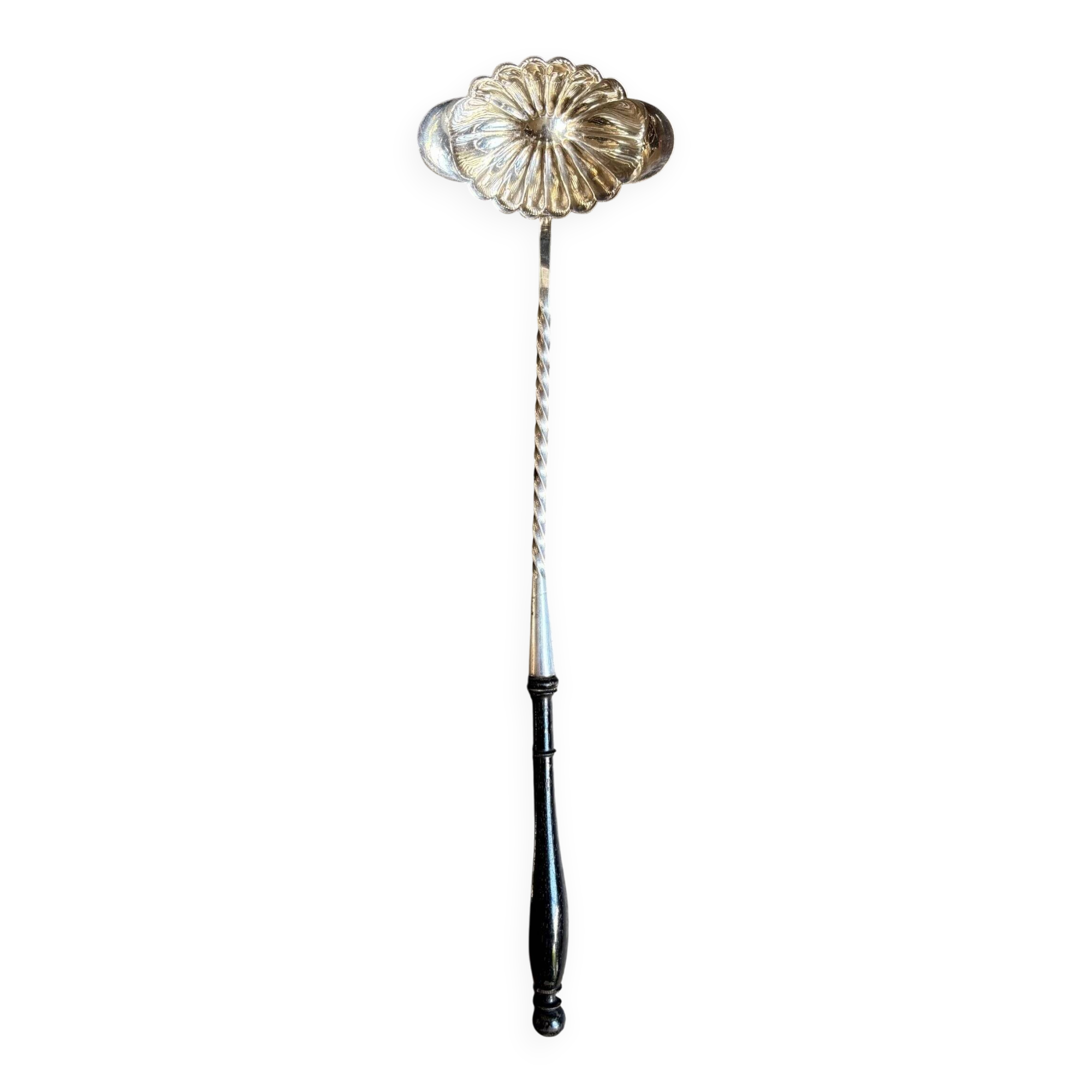 Punch ladle Christofle in ebony and silver-plated metal