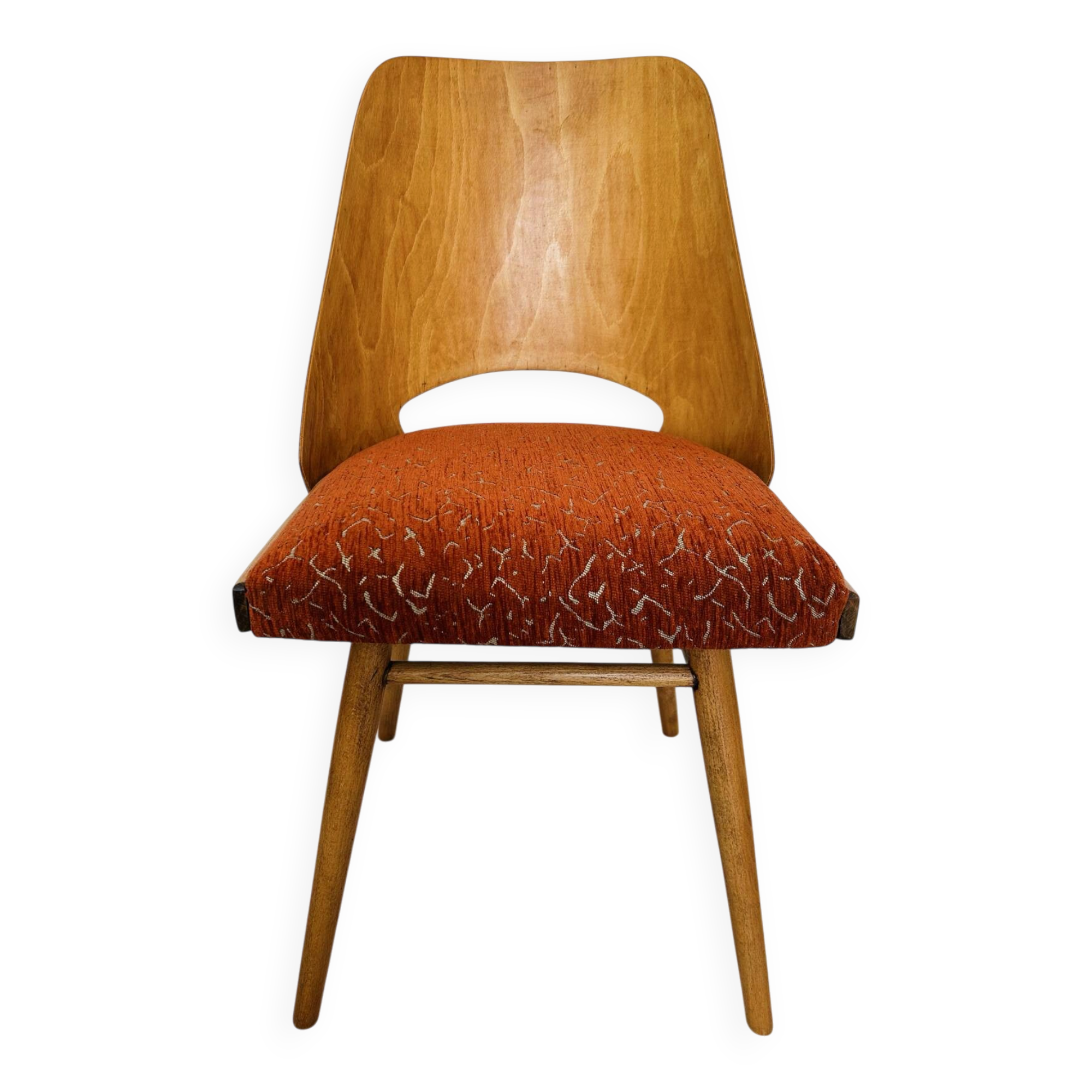Chaise vintage par Oswald Hardtl pour Ton, Tchécoslovaquie années 1960.