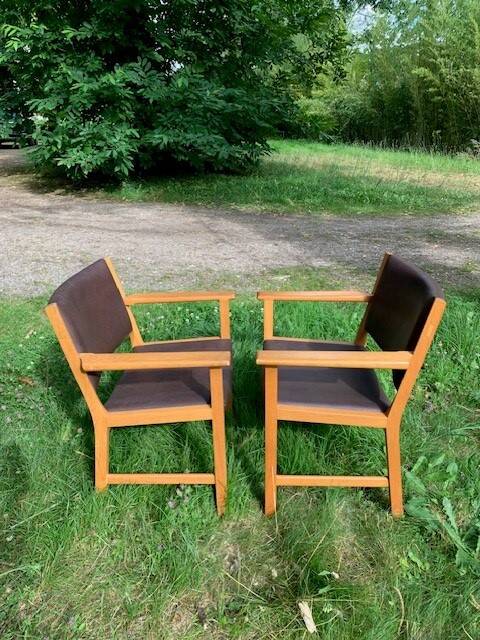 2 Hans Wegner armchairs - Denmark 1960s