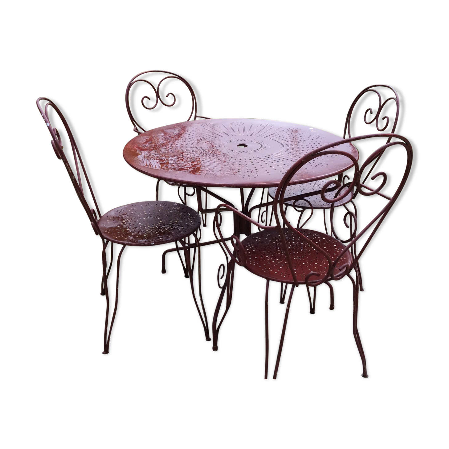 Wrought iron garden salon