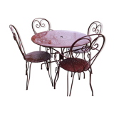 Wrought iron garden salon