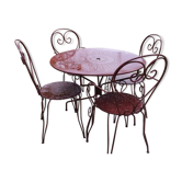 Wrought iron garden salon