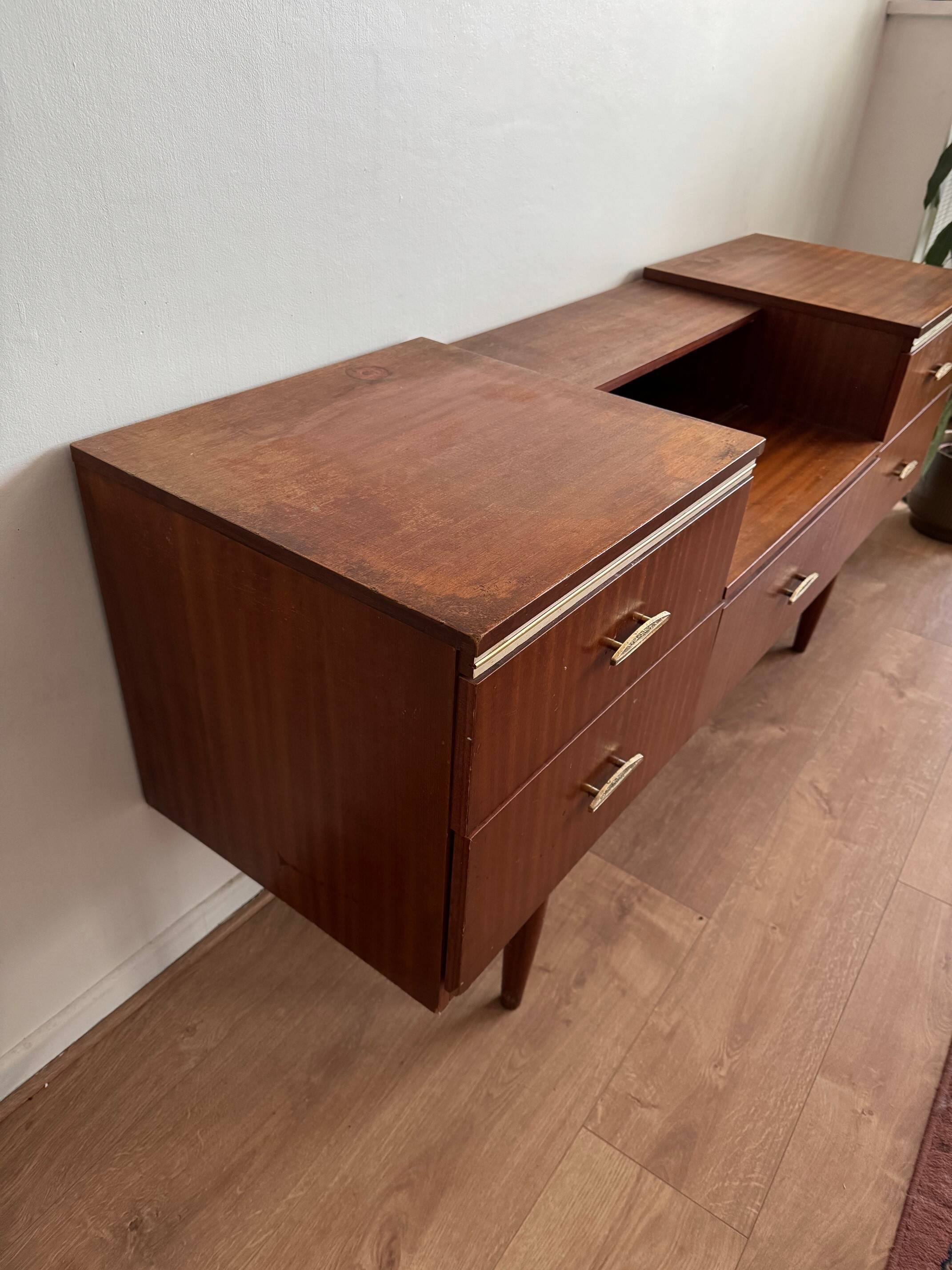1960s vintage sideboard, 145 x 43.