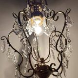 Plafonnier en cristal. Espagne, années 1950.