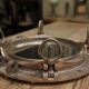 Bronze boat porthole mirror 1920 45x45cm