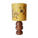 Vintage solid wood lamp and herbarium lampshade