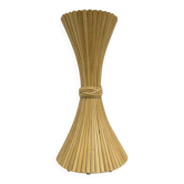 Vintage sheaf of wheat pedestal plant stand by McGuire, 1970s
