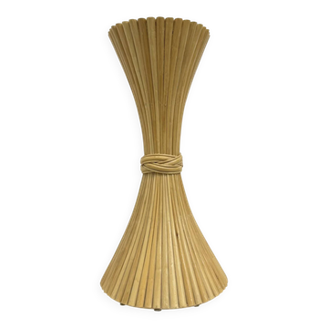 Piedestal de plante en épis de blé vintage par McGuire, années 1970