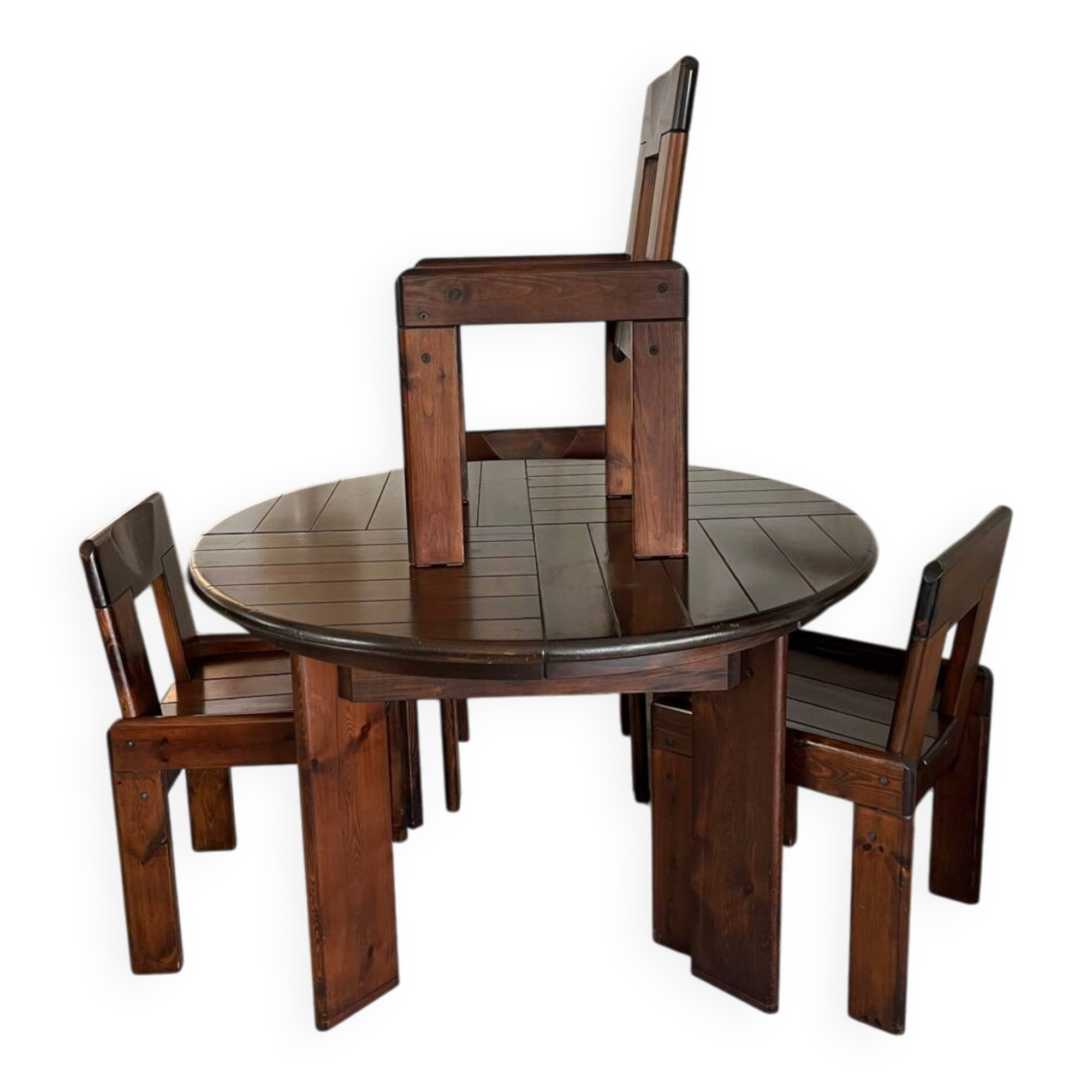 Silvio Coppola Table and 4 Chairs Set 1970