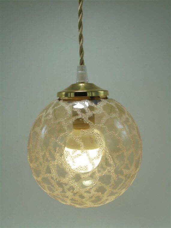 Gold glass pendant light