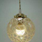 Gold glass pendant light