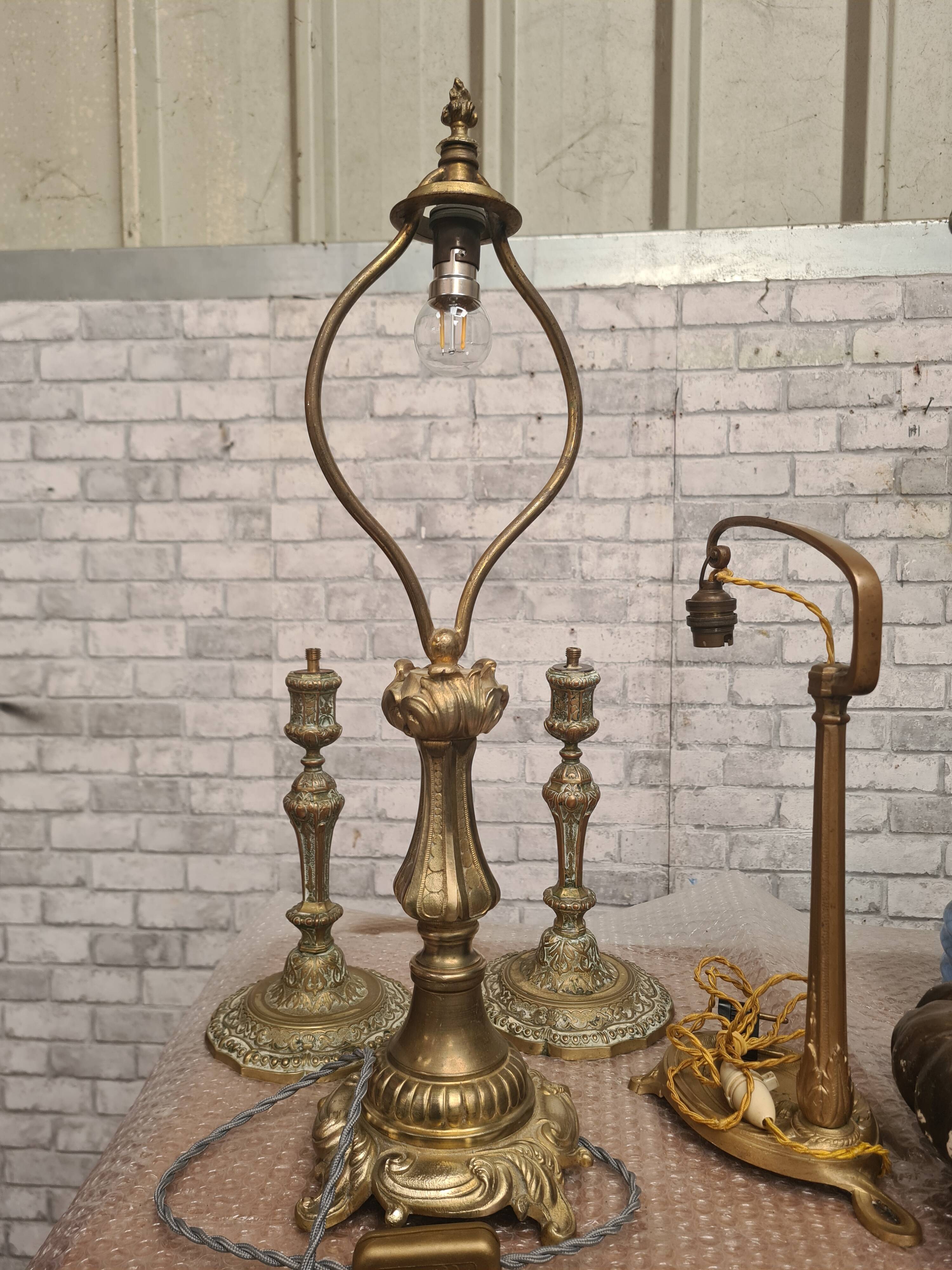 antique bronze floor lamp from the 19th century in superb condition with a beautiful iris glass shade