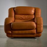Light Warm Brown Leather Sofa Set