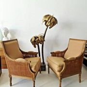 Pair of French antique Louis XV style armchairs (cane back armchairs)