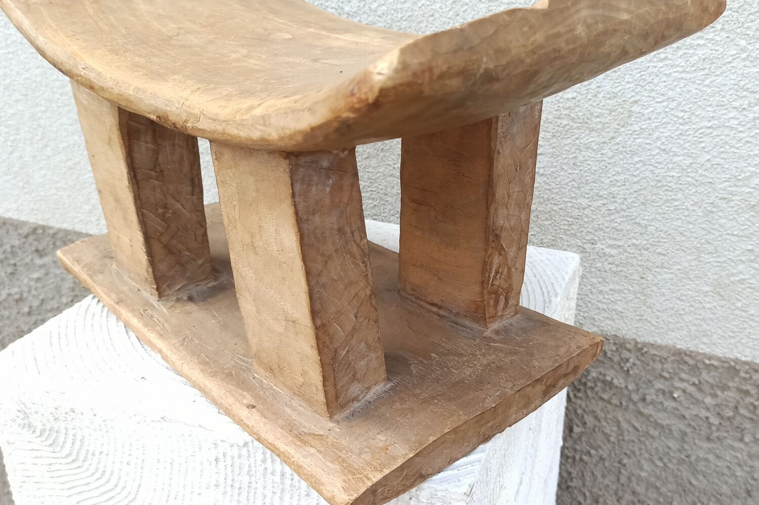 Antique wooden stool Ashanti African art from Ghana