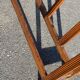 Large clothing rack/bistro mirror coat rack in oak - France 1950