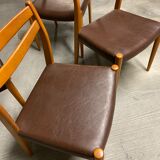 Set of 4 scandinavian chairs 1960