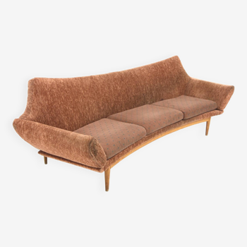 “Hollywood” velvet sofa, Johannes Andersen, Trensum, Sweden, 1960