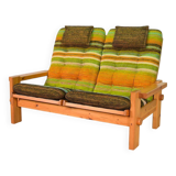 Yngve Ekstrom Scandinavian Design Pinewood 2-Seat Dymling Sofa Swedese 70s