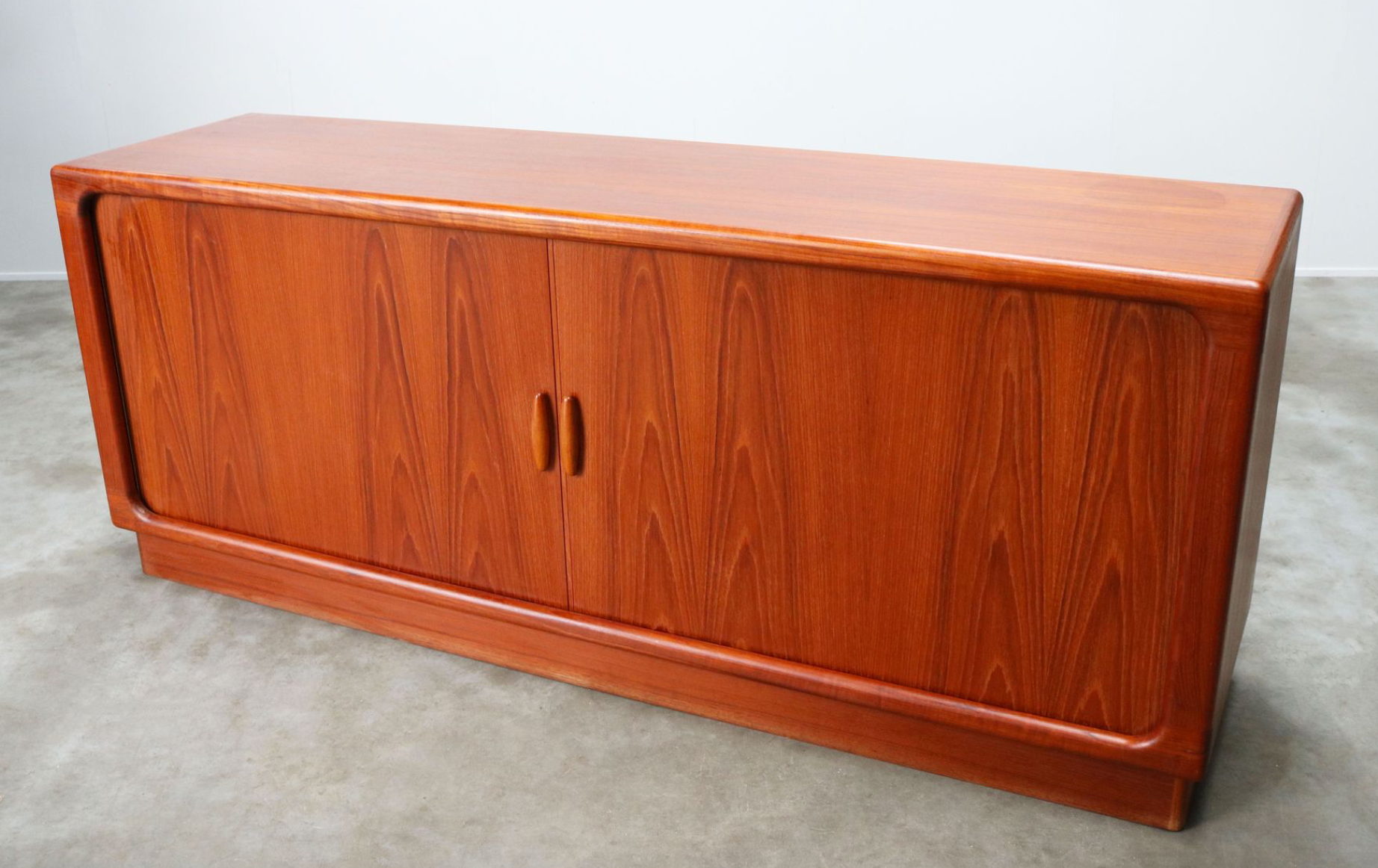 Dyrlund Denmark 1950s drum teak credence