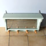 Coat rack wall shelf with mirror