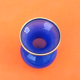 1960s baluster vase blue opaline collar with gilding foot douch