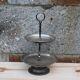 Two-tier silver-plated metal serving stand – Vintage style