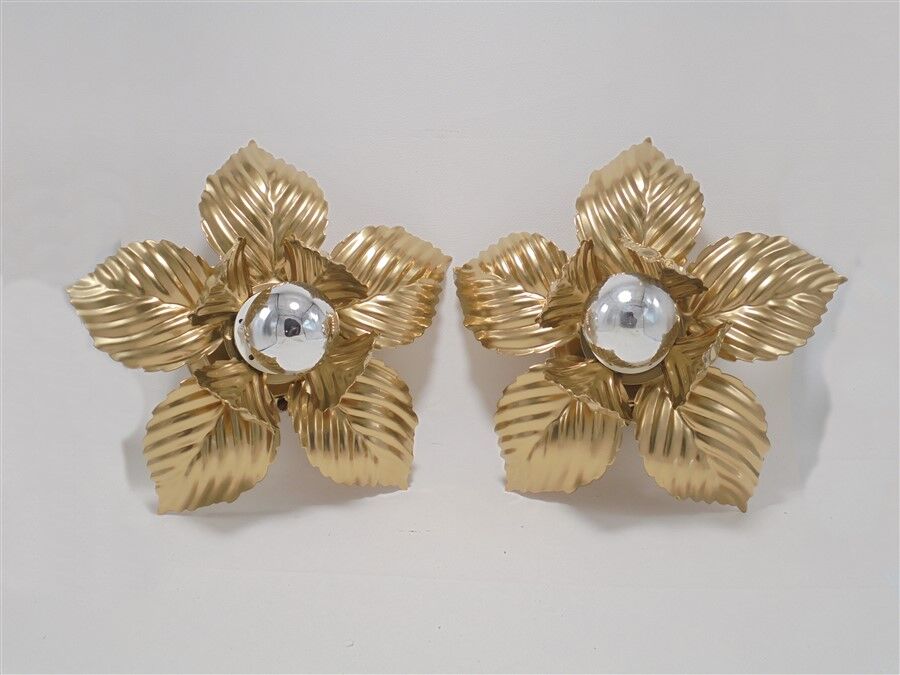 Pair of flower sconces