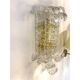 Applique murale contemporaine en verre de Murano transparente « Lingue » dans le style Barovier