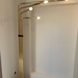 Vintage 1970s adjustable gold floor lamp designed by Goffredo Reggiani
