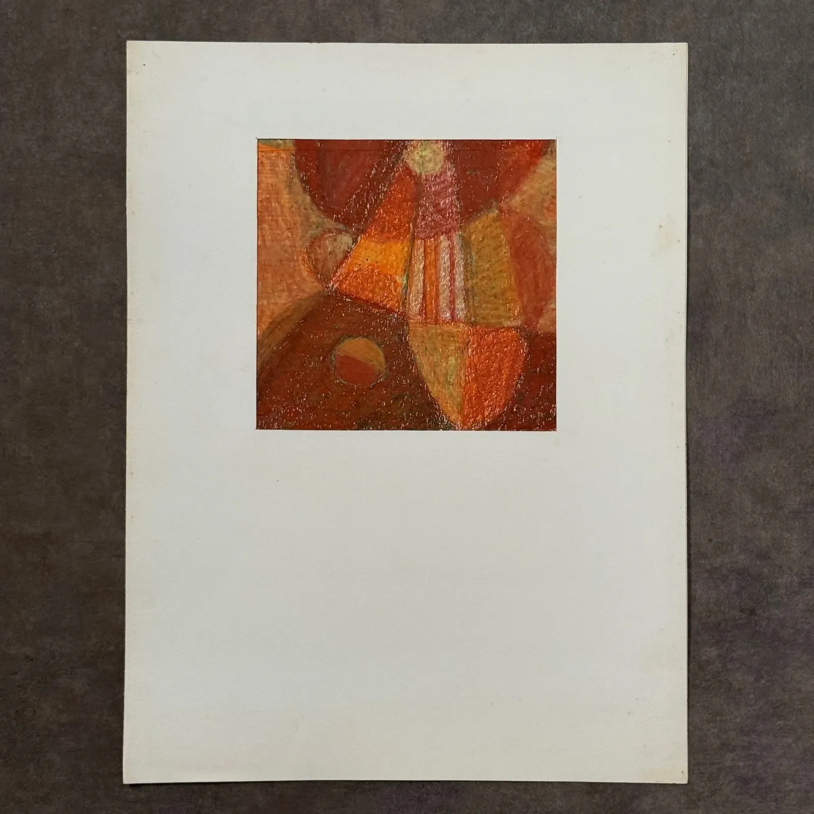 Modern composition drawing 1970 by François de Chabot