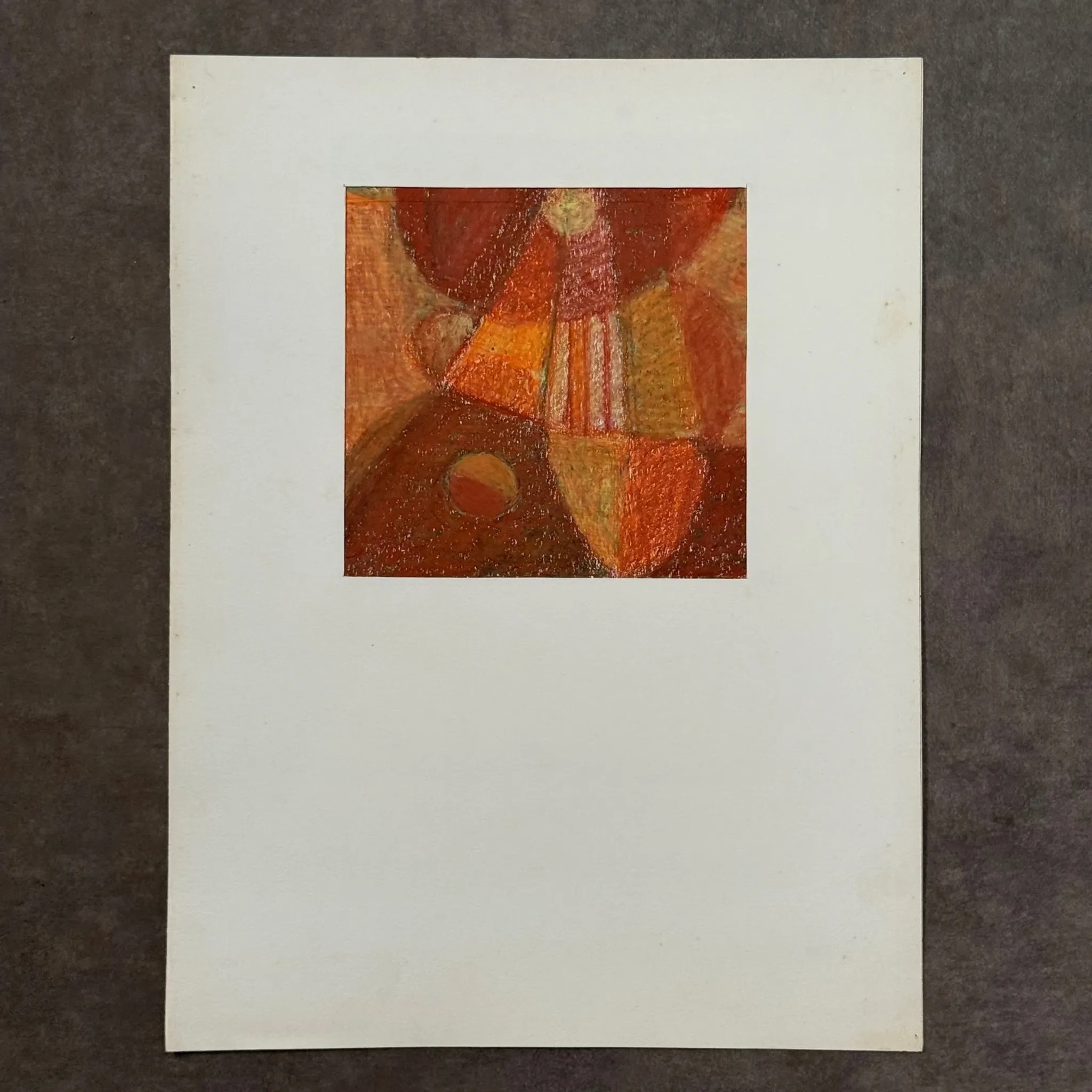 Dessin composition moderne 1970 par François de Chabot